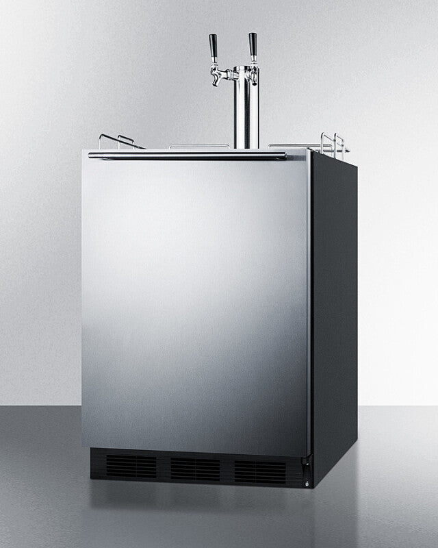 SUMMIT 24" Wide Built-In Kegerator, ADA Compliant - Black (SBC58BLBIADA)