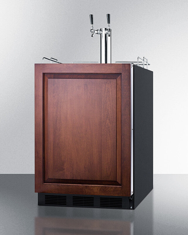 SUMMIT 24" Wide Built-In Cold Brew Coffee Kegerator, ADA Compliant (Panel Not Included) - Panel Ready (SBC58BLBIADAIFCFTWIN)
