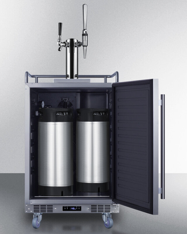 SUMMIT 24" Wide Built-In Cold Brew/Nitro Coffee Kegerator - Stainless Steel (SBC682CMTWIN)