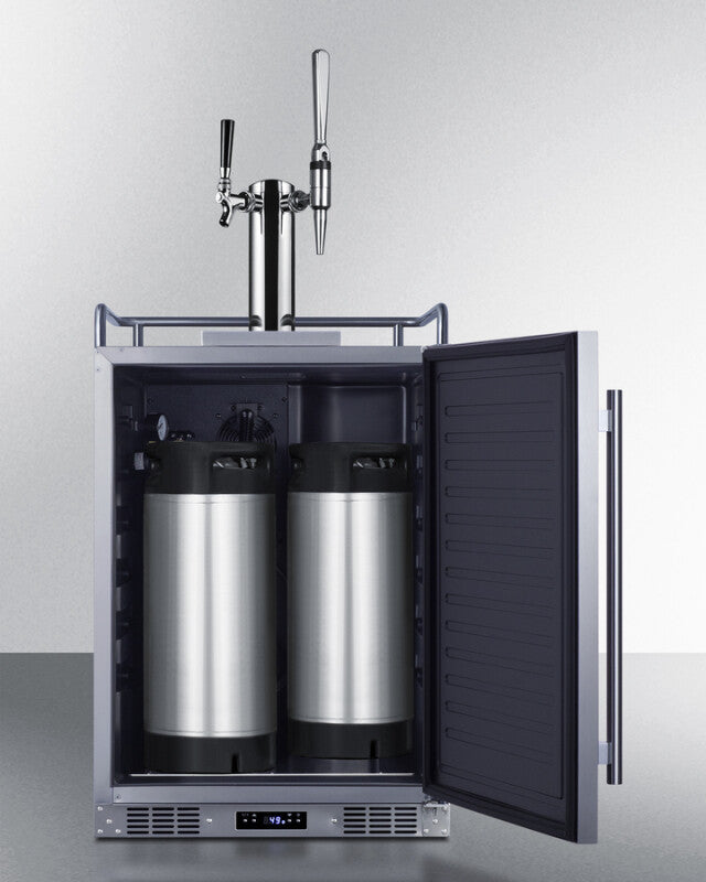 SUMMIT 24" Wide Built-In Cold Brew/Nitro Coffee Kegerator - Stainless Steel (SBC682CMTWIN)