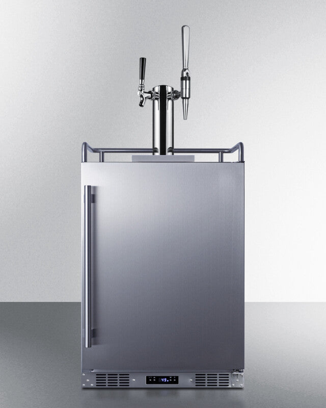 SUMMIT 24" Wide Built-In Cold Brew/Nitro Coffee Kegerator - Stainless Steel (SBC682CMTWIN)