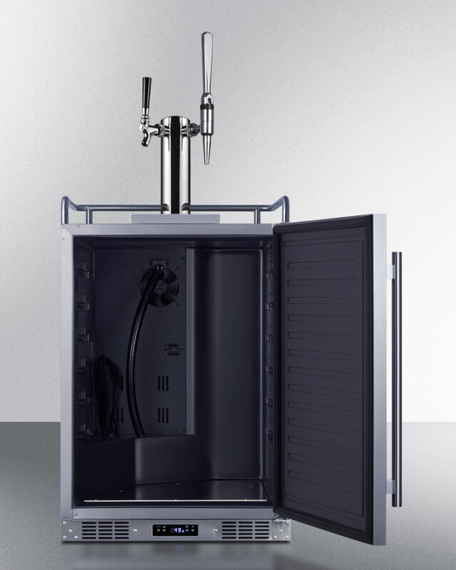 SUMMIT 24" Wide Built-In Cold Brew/Nitro Coffee Kegerator - Stainless Steel (SBC682CMTWIN)