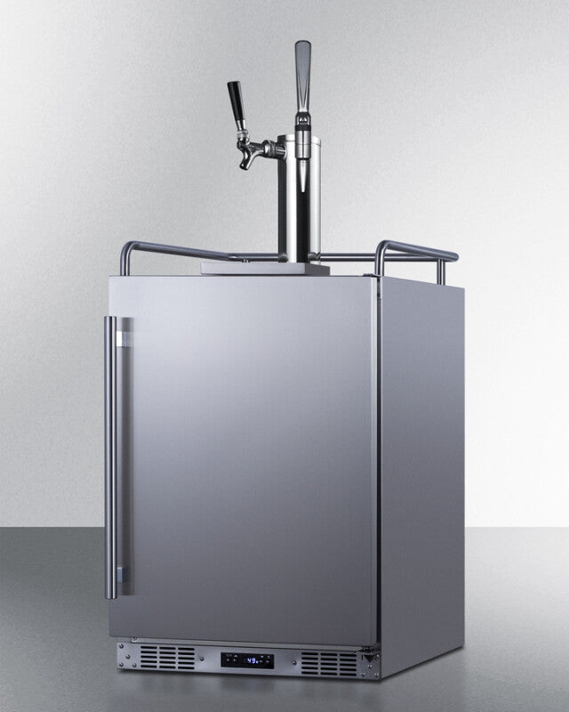 SUMMIT 24" Wide Built-In Cold Brew/Nitro Coffee Kegerator - Stainless Steel (SBC682CMTWIN)