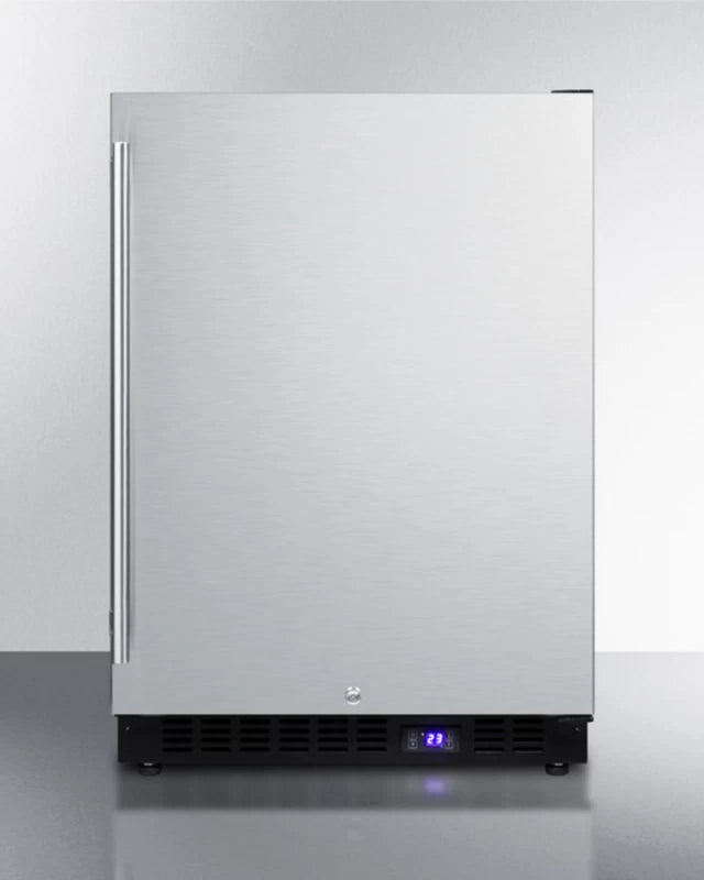 SUMMIT 24" Wide Built-In All-Freezer - Stainless Steel/Black (SCFF53BSS)