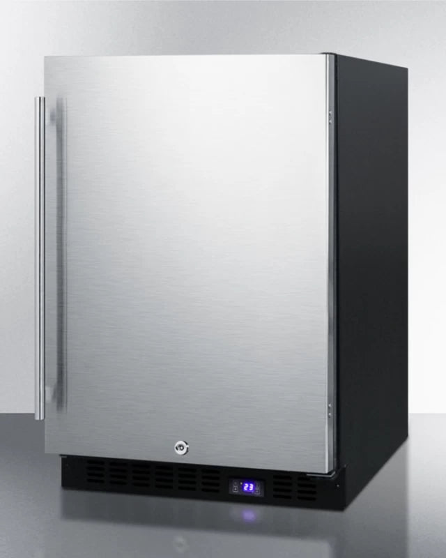 SUMMIT 24" Wide Built-In All-Freezer - Stainless Steel/Black (SCFF53BSS)