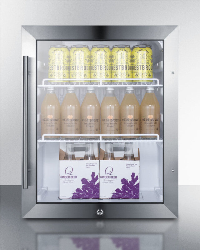 SUMMIT Compact Beverage Center - Stainless Steel (SCR314LCSS)