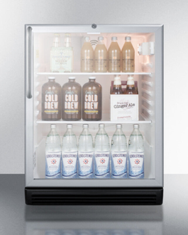 Summit 24" Wide Built-In Beverage Center, ADA Compliant - Glass (SCR600BGLBITBADA)