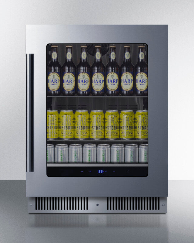 SUMMIT 24" Wide Built-In Beverage Center - Glass (SDHG2443)