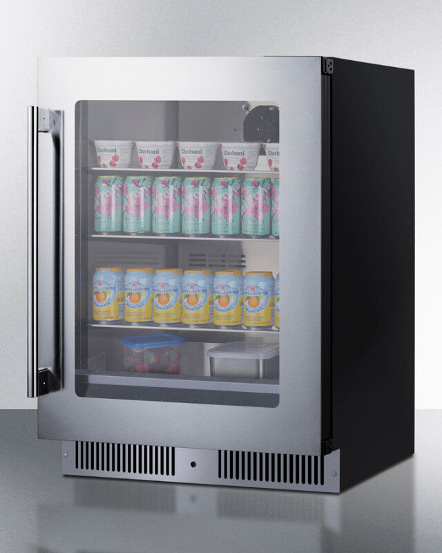 SUMMIT 24" Wide Built-In Beverage Center - Glass (SDHG2443)