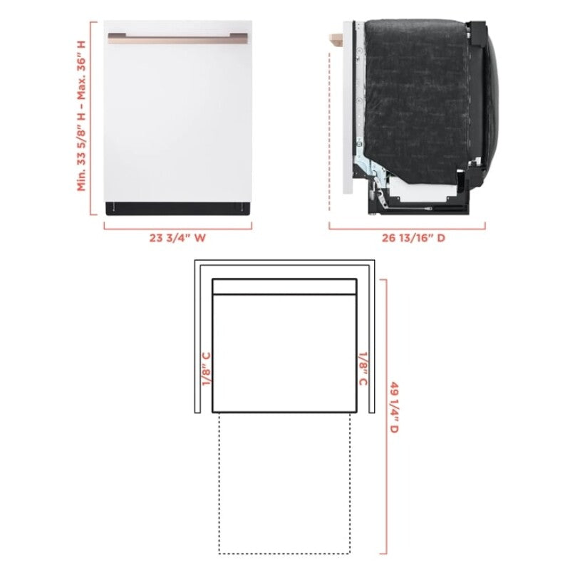 LG Studio LG STUDIO Smart Top Control Dishwasher with 1-Hour Wash & Dry, QuadWash® Pro, TrueSteam® and Dynamic Heat Dry™ - Essence White (SDWB24W3)