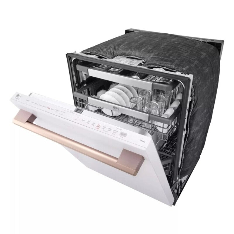 LG Studio LG STUDIO Smart Top Control Dishwasher with 1-Hour Wash & Dry, QuadWash® Pro, TrueSteam® and Dynamic Heat Dry™ - Essence White (SDWB24W3)