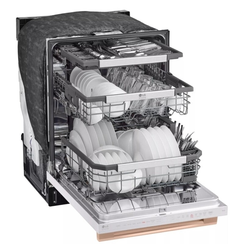 LG Studio LG STUDIO Smart Top Control Dishwasher with 1-Hour Wash & Dry, QuadWash® Pro, TrueSteam® and Dynamic Heat Dry™ - Essence White (SDWB24W3)