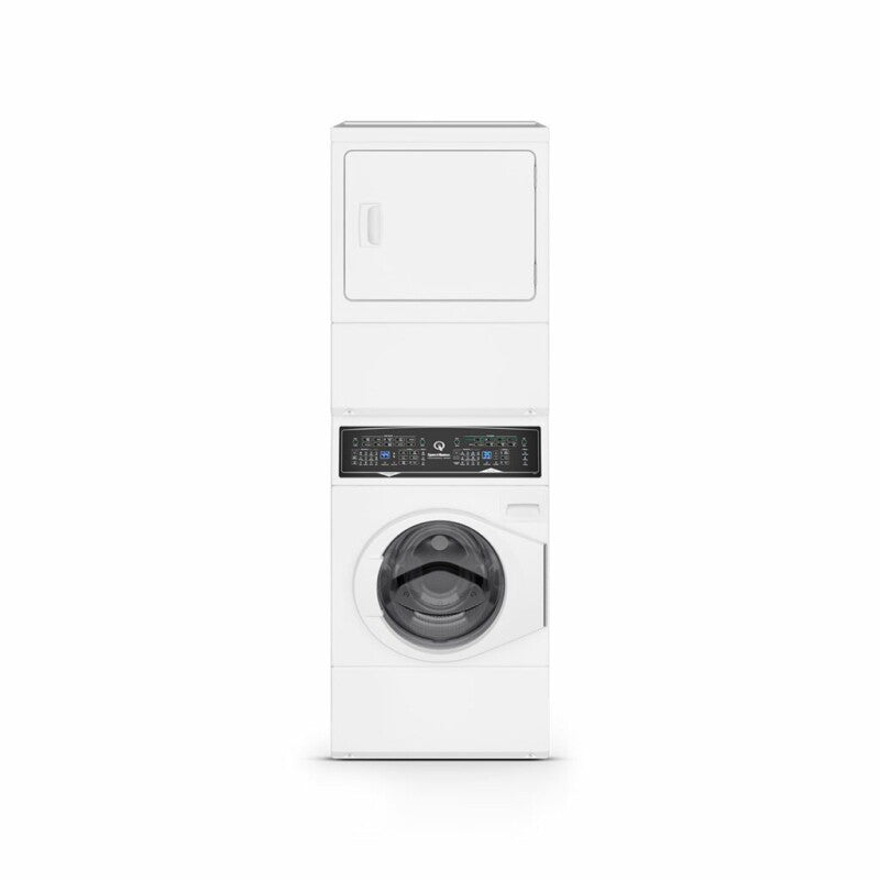 Speed Queen Stacked Washer-Gas Dryer with Sanitize - White (SF7003WG)