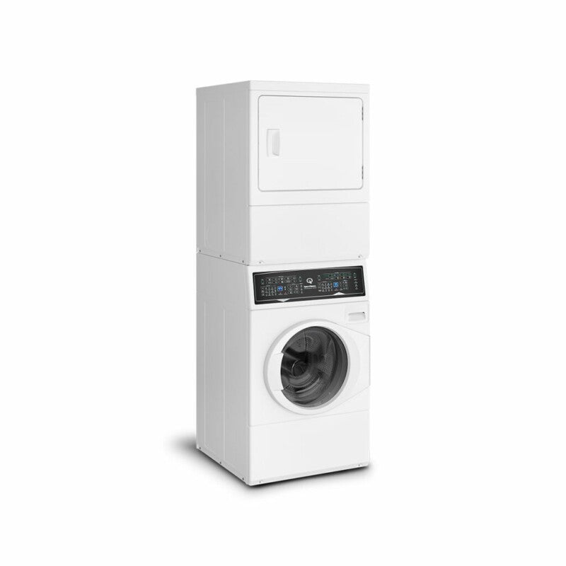 SPEED QUEEN SF7 Stacked White Washer ? Electric Dryer with Pet Plus -  (SF7007WE)