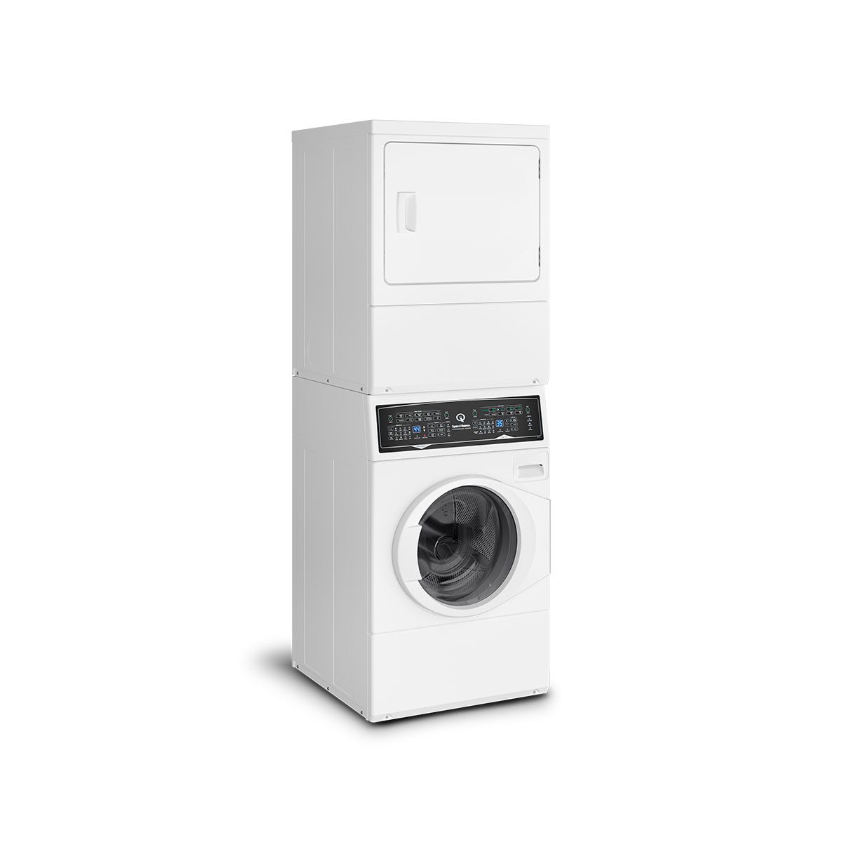 Speed Queen SF7 Stacked White Washer ? Gas Dryer with Pet Plus™ - White (SF7008WG)