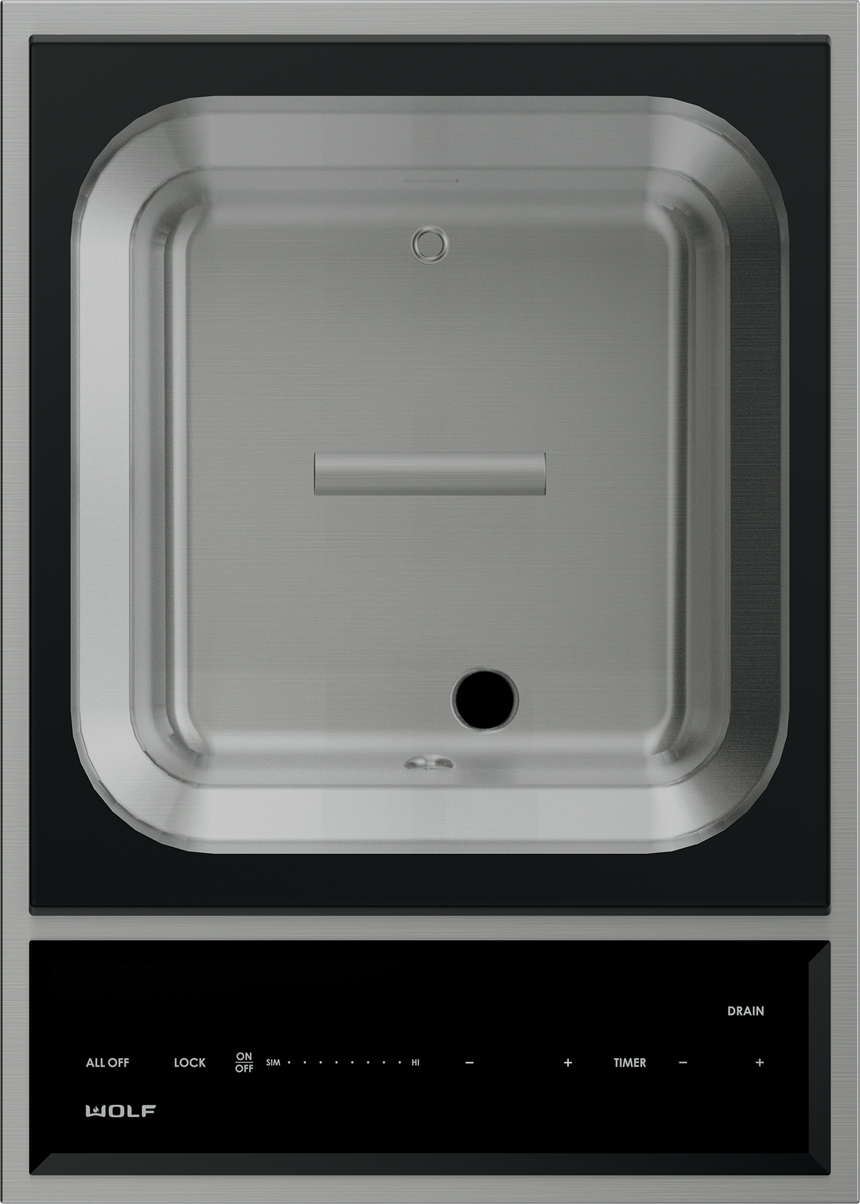 Wolf 15" Transitional Steamer Module - Stainless Steel (SM15TFS)