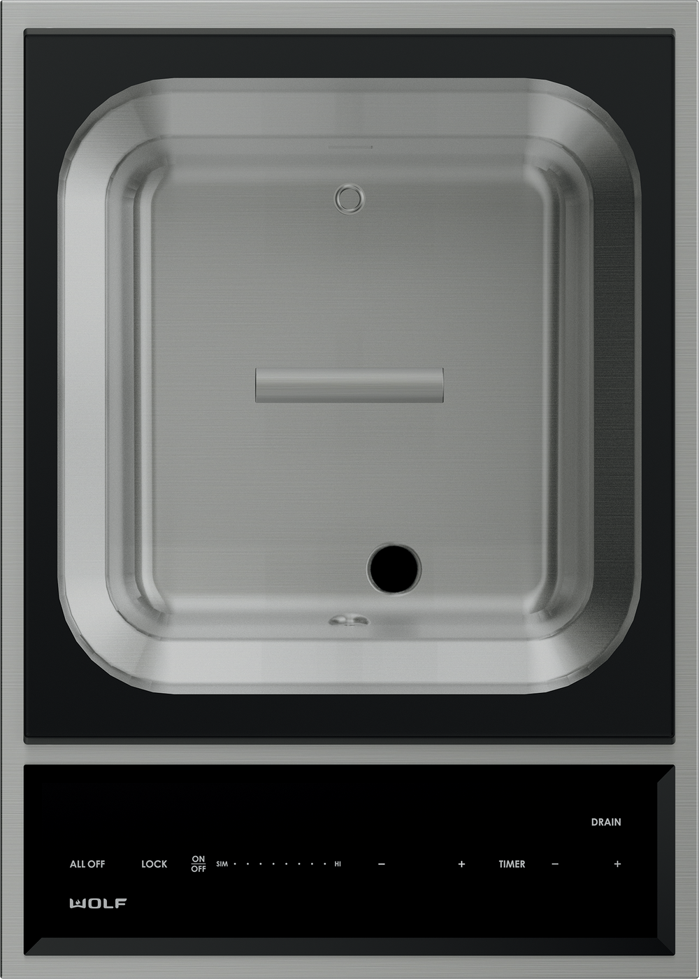 Wolf 15" Transitional Steamer Module - Stainless Steel (SM15TFS)