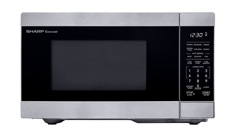 Sharp 0.9 cu. ft. 900W Stainless Steel Countertop Microwave Oven - Stainless Steel (SMC0962KS)