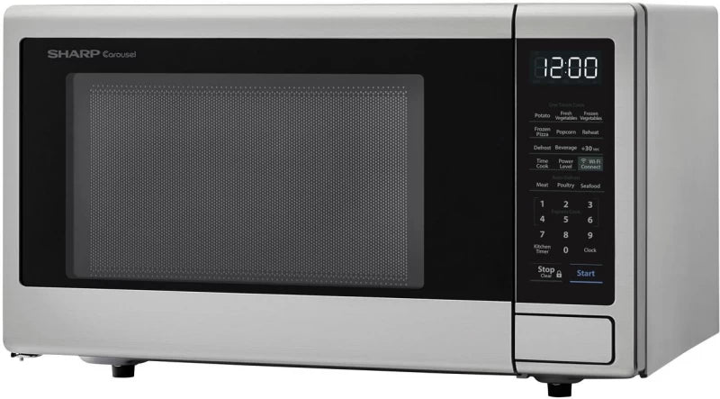 SHARP 1.1 cu. ft. 1000W Smart Carousel Countertop Microwave Oven - Stainless Steel (SMC1139FS)
