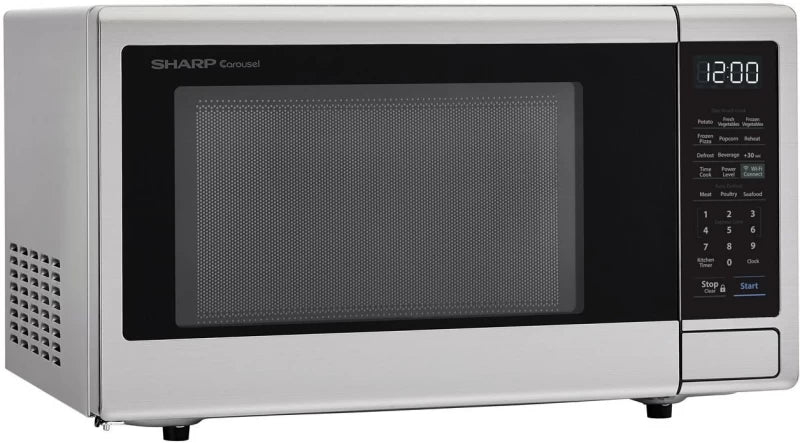 SHARP 1.1 cu. ft. 1000W Smart Carousel Countertop Microwave Oven - Stainless Steel (SMC1139FS)