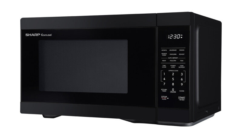 Sharp 1.1 cu. ft. 1000W Black Countertop Microwave Oven - Black (SMC1161KB)