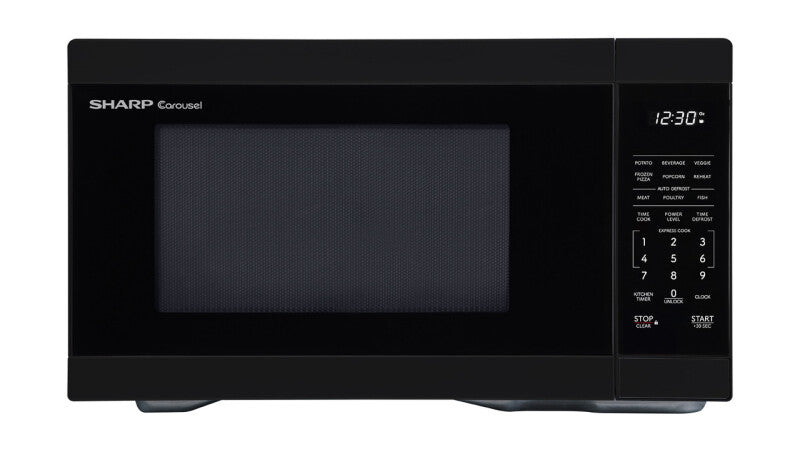 Sharp 1.1 cu. ft. 1000W Black Countertop Microwave Oven - Black (SMC1161KB)