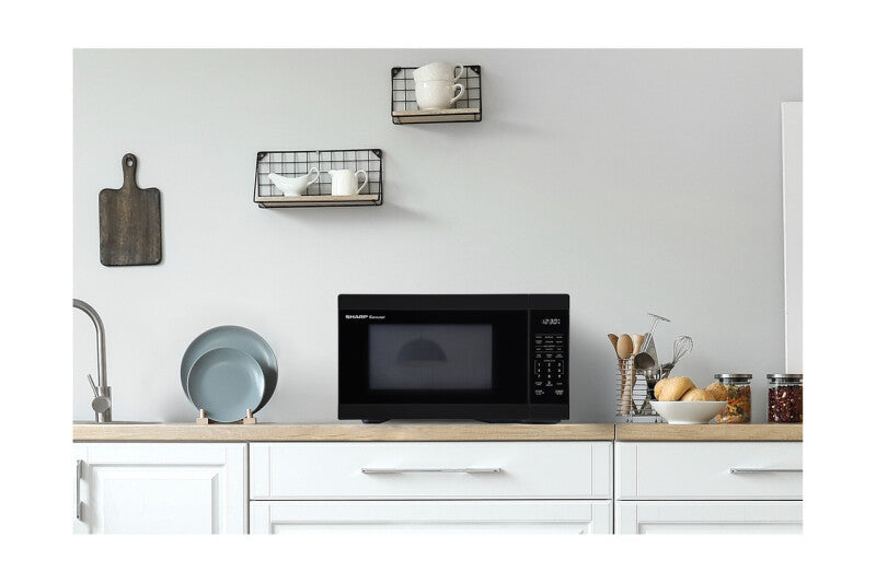Sharp 1.1 cu. ft. 1000W Black Countertop Microwave Oven - Black (SMC1161KB)