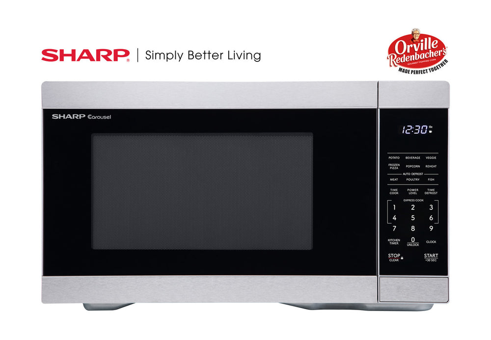 Sharp Sharp 1.1 cu. ft. 1000W Stainless Steel Countertop Microwave Oven - Stainless Steel (SMC1162KS)
