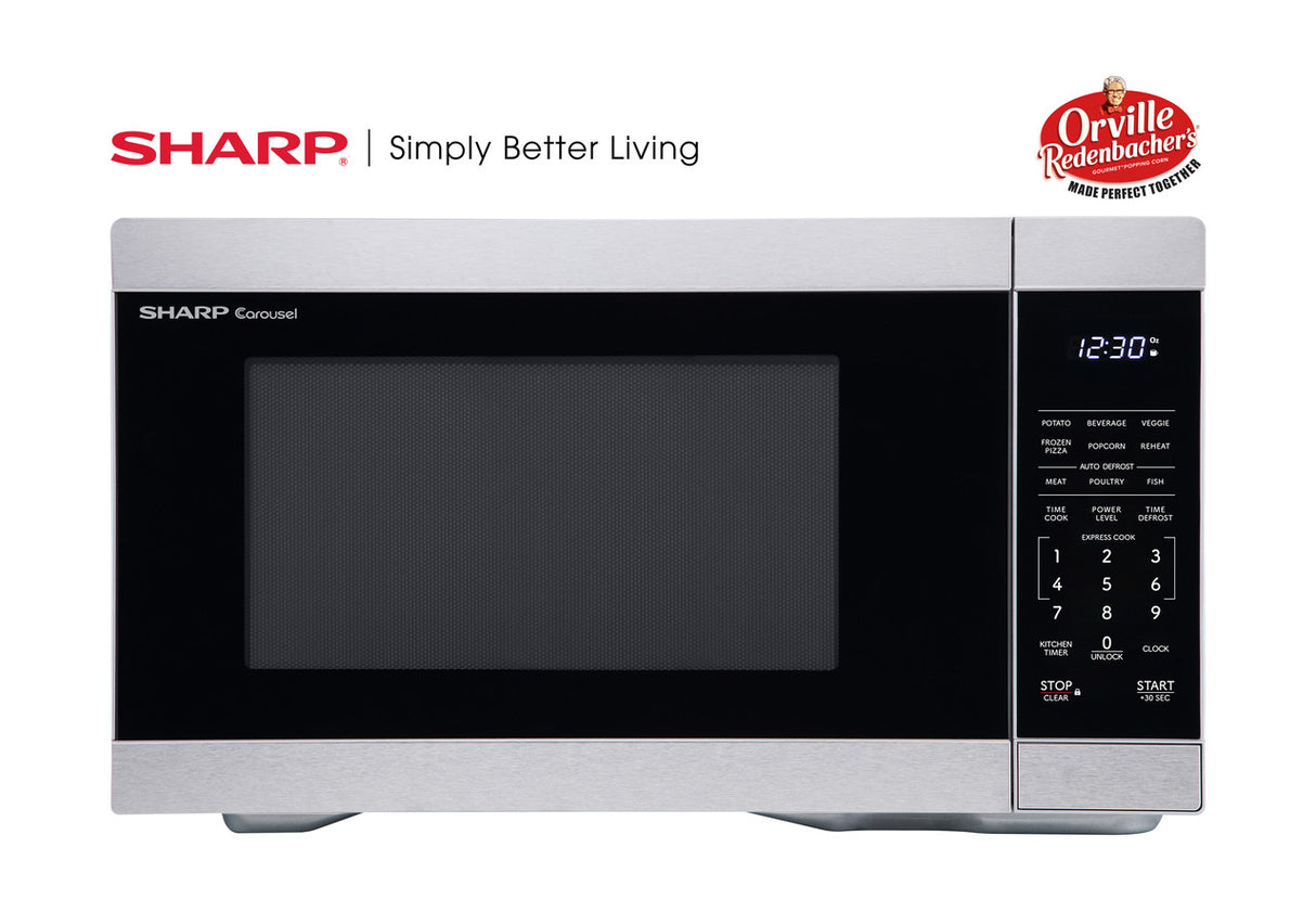 Sharp Sharp 1.1 cu. ft. 1000W Stainless Steel Countertop Microwave Oven - Stainless Steel (SMC1162KS)