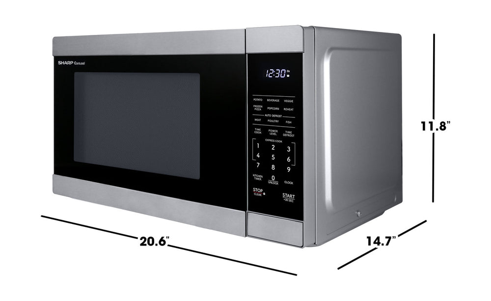 Sharp Sharp 1.1 cu. ft. 1000W Stainless Steel Countertop Microwave Oven - Stainless Steel (SMC1162KS)
