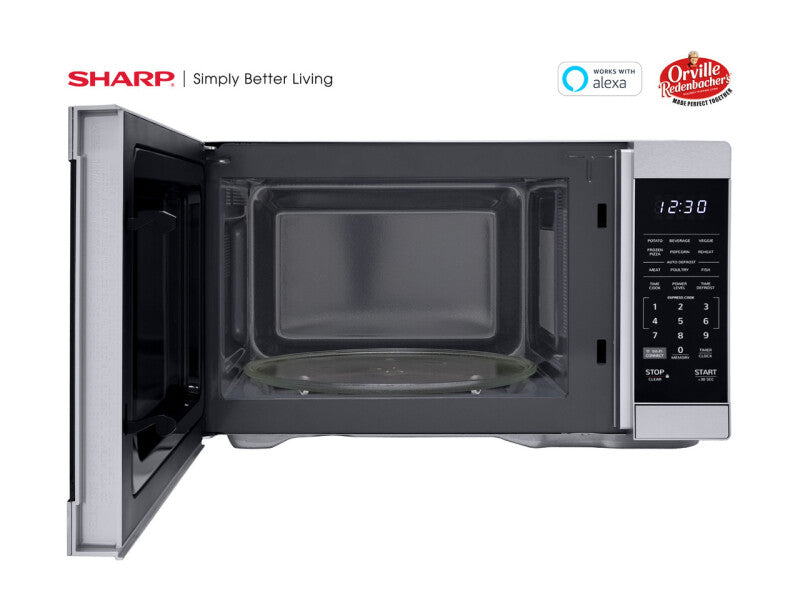 Sharp 1.1 cu. ft. Mid Size Countertop Microwave Oven - Stainless Steel (SMC1169HS)