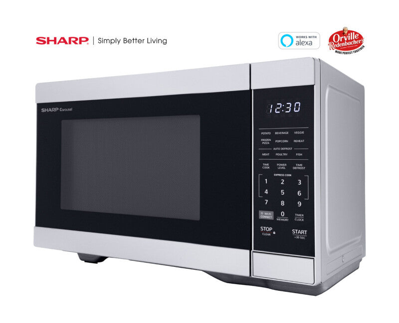 Sharp 1.1 cu. ft. Mid Size Countertop Microwave Oven - Stainless Steel (SMC1169HS)