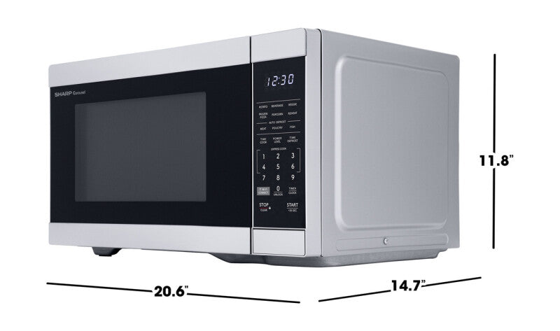 Sharp 1.1 cu. ft. 1000W Smart Stainless Steel Countertop Microwave Oven - Stainless Steel (SMC1169KS)