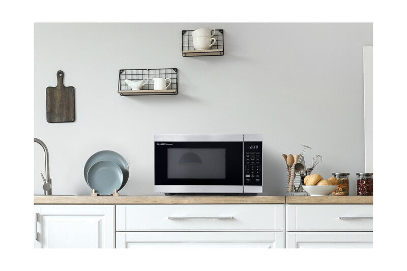 Sharp 1.1 cu. ft. 1000W Smart Stainless Steel Countertop Microwave Oven - Stainless Steel (SMC1169KS)