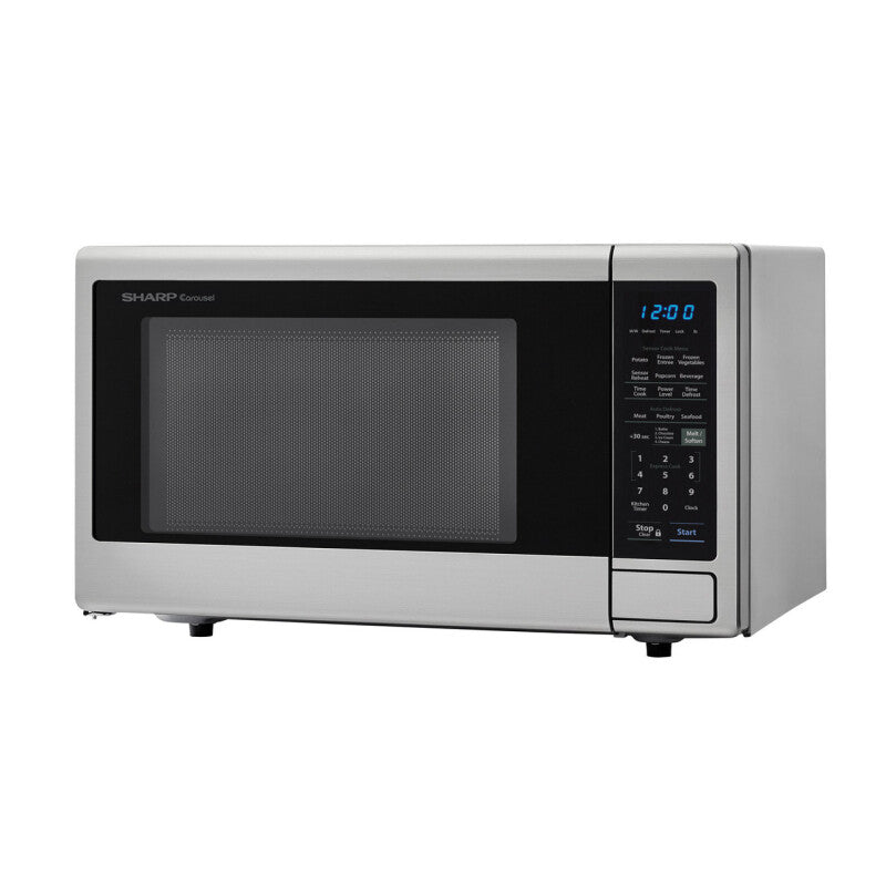 SHARP 1.4 cu. ft. 1000W Carousel Countertop Microwave Oven - Stainless Steel (SMC1442CS)