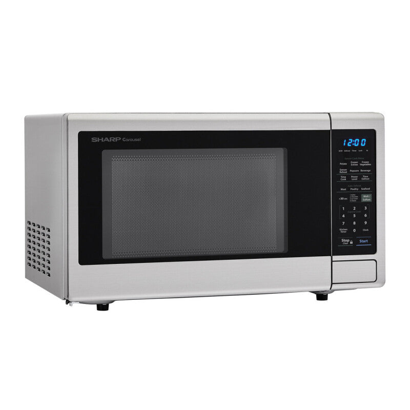 SHARP 1.4 cu. ft. 1000W Carousel Countertop Microwave Oven - Stainless Steel (SMC1442CS)