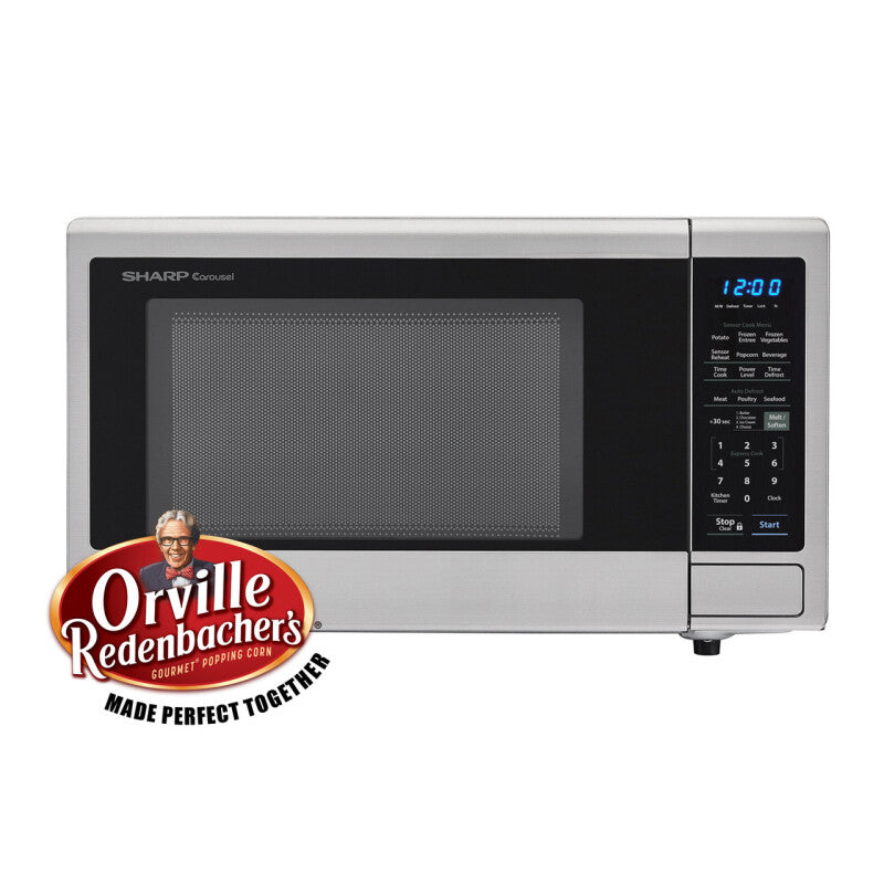 SHARP 1.4 cu. ft. 1000W Carousel Countertop Microwave Oven - Stainless Steel (SMC1442CS)