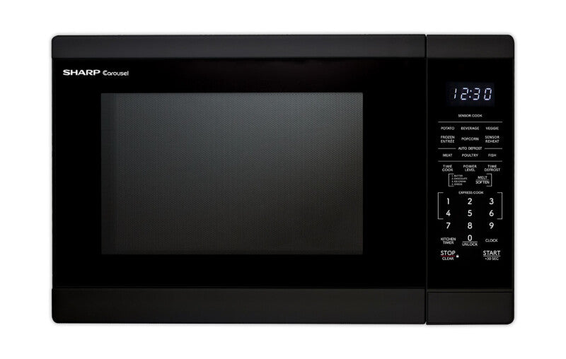 Sharp 1.4 cu. ft. 1100W Black Countertop Microwave Oven - Black (SMC1461KB)