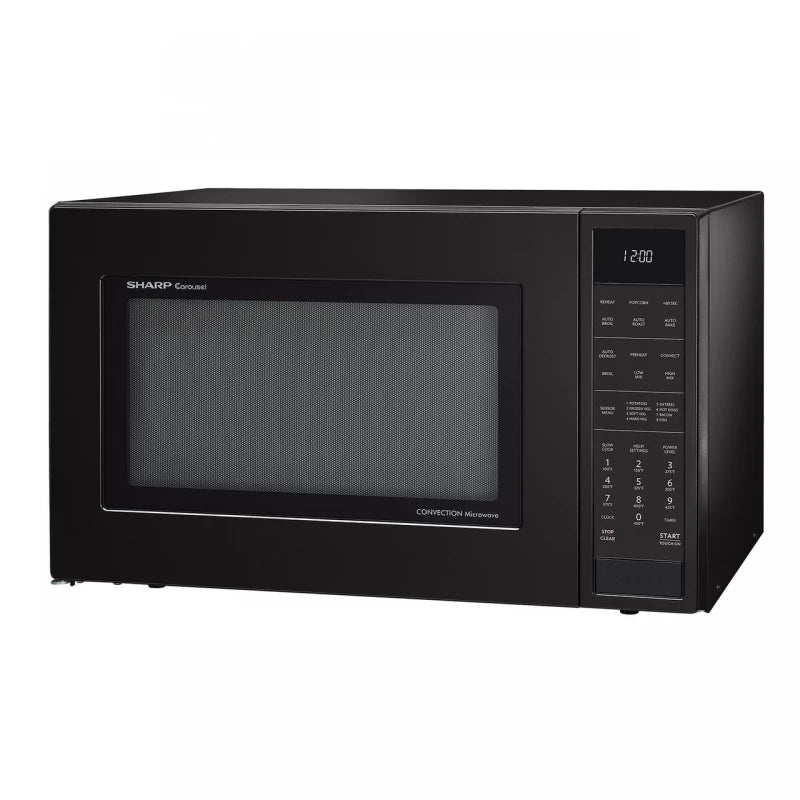 Sharp 1.5 cu. ft. 900W Matte Carousel Convection Microwave Oven - Black (SMC1585BB)