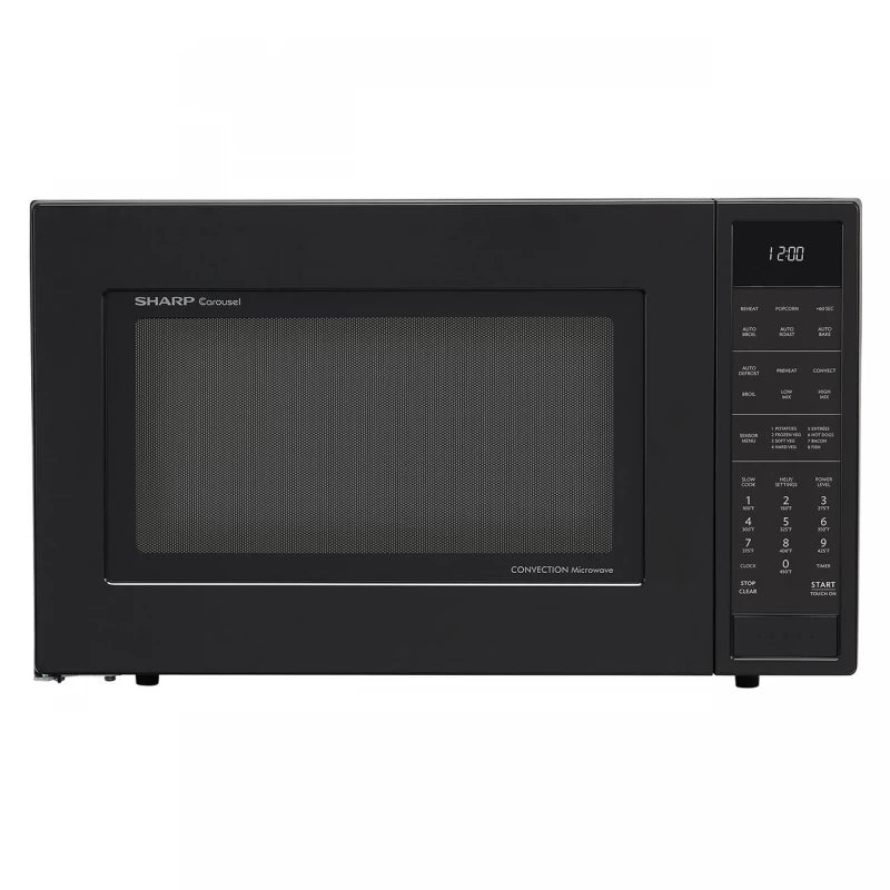Sharp 1.5 cu. ft. 900W Matte Carousel Convection Microwave Oven - Black (SMC1585BB)