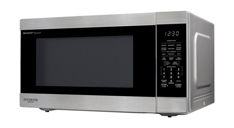 Sharp 2.2 cu. ft. 1200W Stainless Steel Countertop Microwave Oven with Inverter Technology - Stainless Steel (SMC2266KS)