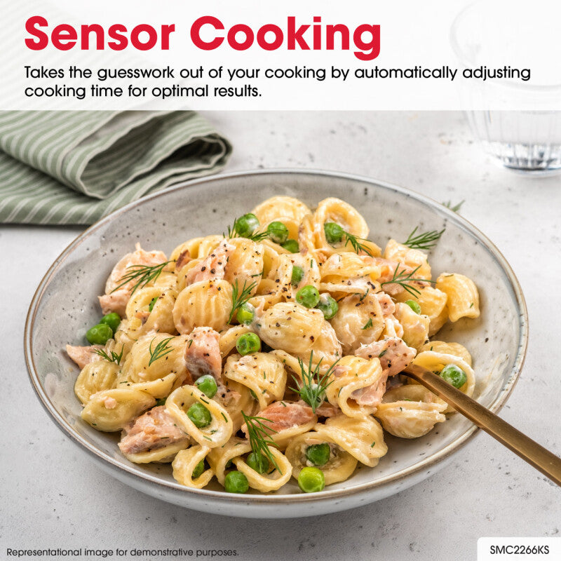 Sharp 2.2 cu. ft. 1200W Stainless Steel Countertop Microwave Oven with Inverter Technology - Stainless Steel (SMC2266KS)