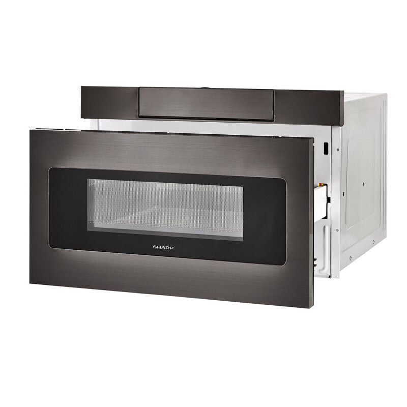 Sharp 24 in. 1.2 cu. ft. 950W Microwave Drawer Oven - Black Stainless Steel (SMD2470AH)
