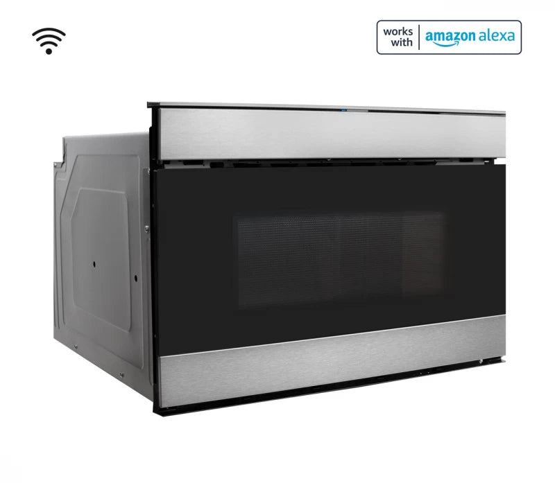 Sharp 24 in. 1.2 cu. ft. 950W Smart Easy Wave Open Microwave Drawer Oven - Stainless Steel (SMD2489ES)