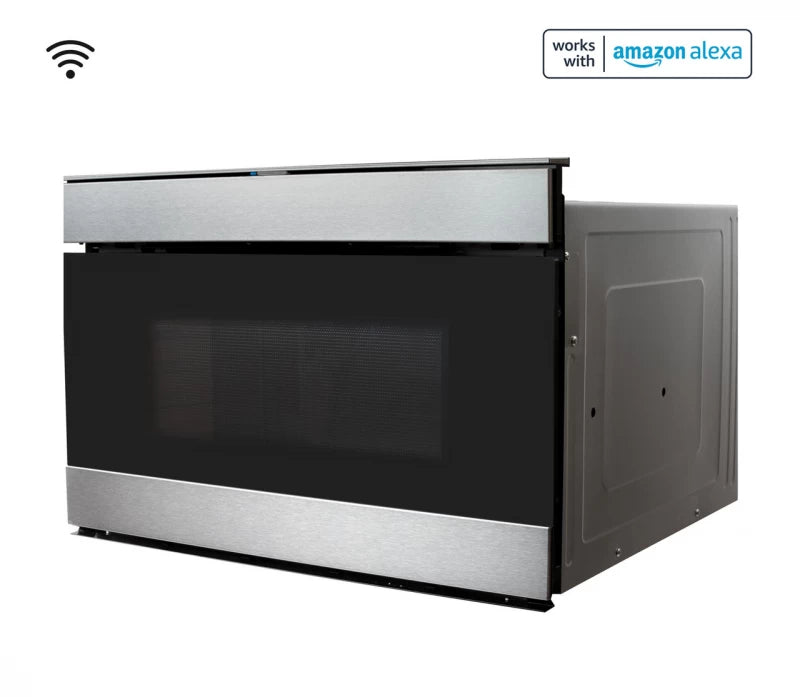 Sharp 24 in. 1.2 cu. ft. 950W Smart Easy Wave Open Microwave Drawer Oven - Stainless Steel (SMD2489ES)