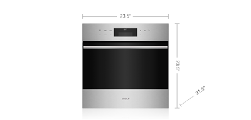 Wolf 24" E Series Transitional Built-In Single Oven - Stainless (SO24TESTH)