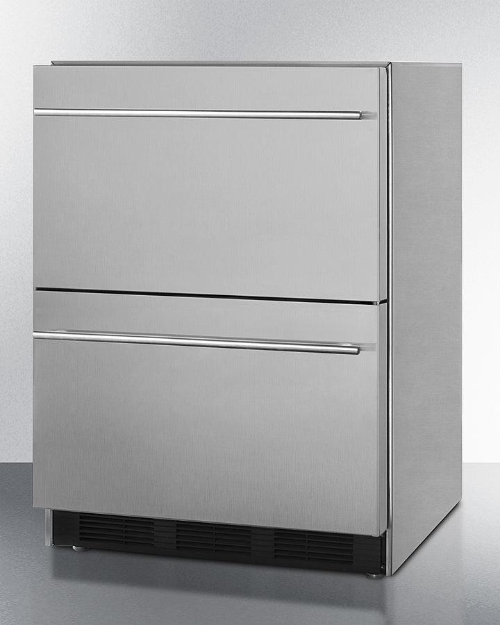 SUMMIT SUMMIT 2 DRAWER REFER ADA HORZNTL SS HNDL - Stainless Steel (SP6DBS2D7ADA)