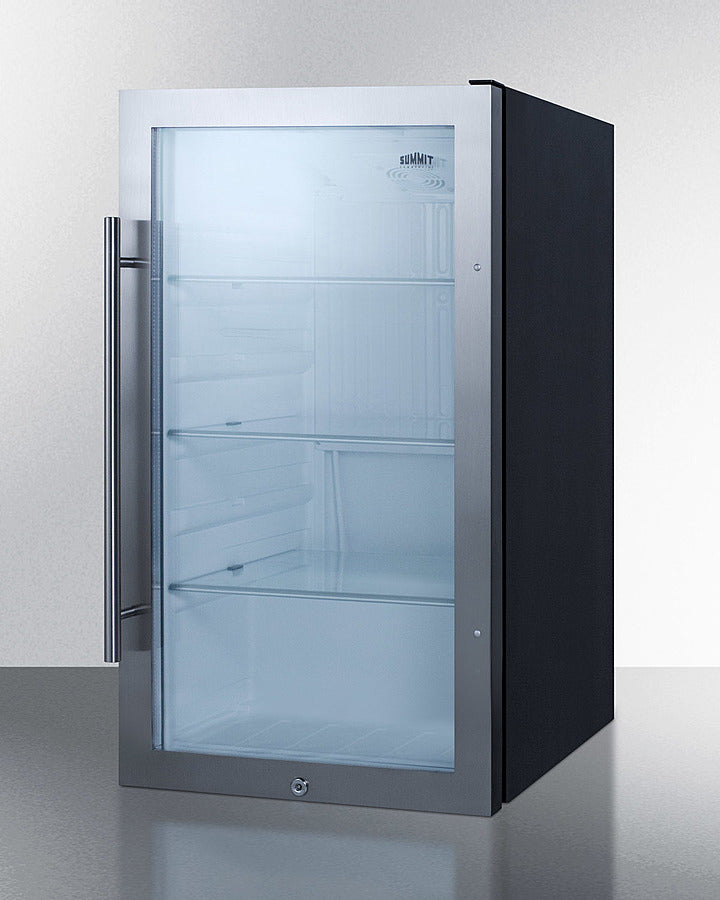 SUMMIT Shallow Depth Indoor/Outdoor Beverage Cooler, ADA Compliant - Black (SPR489OSADA)