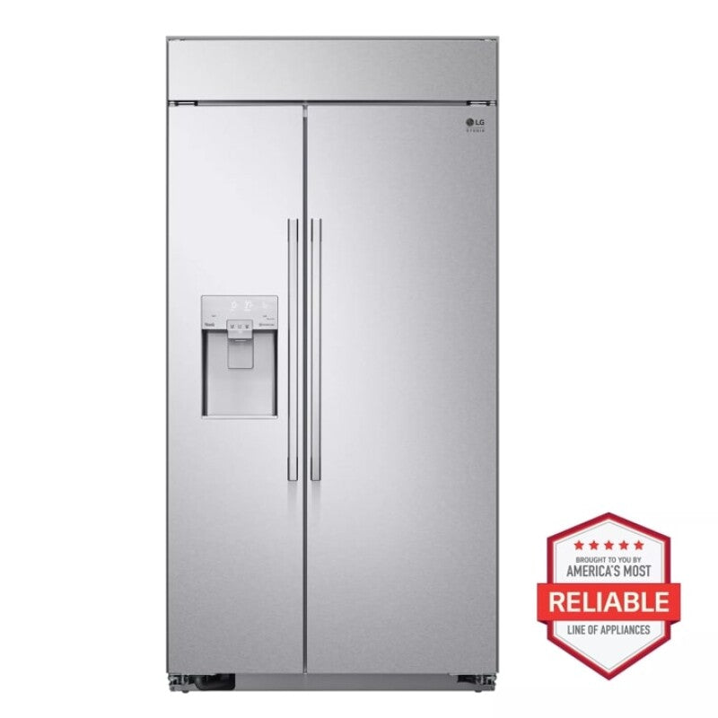 LG Studio 26 Cu. Ft. Smart Side-by-side Built-in Refrigerator With Ice & Water Dispenser - Stainless Steel (SRSXB2622S)