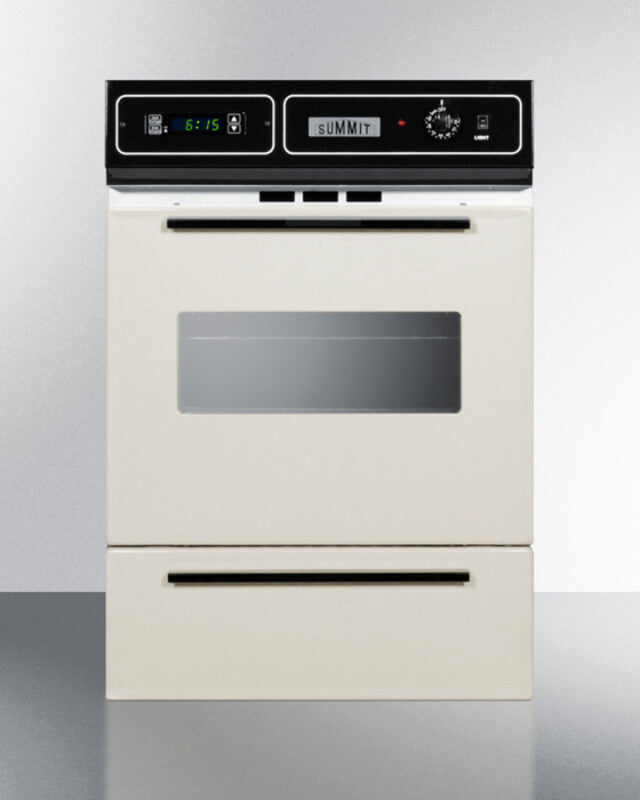 SUMMIT 24" Wide Gas Wall Oven - Bisque (STM7212KW)